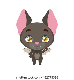Cute little bat waving