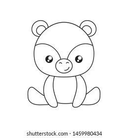 cute little bear baby character