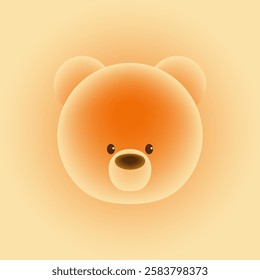 Cute little bear in bread style with pastel color in warm and cozy mood
