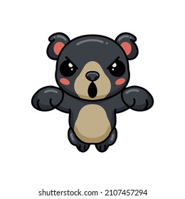 Dibujo de un oso pequeño y lindo saltando