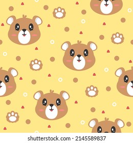 Cute kleine Bären Cartoon Muster Design Konzepte