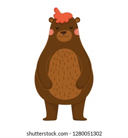 cute and little bear character