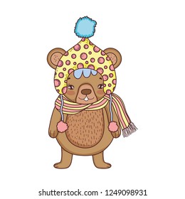 cute little bear with hat