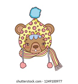 cute little bear with hat