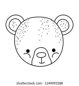 cute little bear head icon