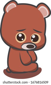 A cute little bear illustration vector