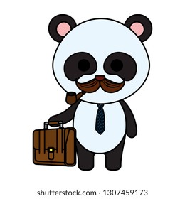 cute little bear panda character
