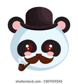 cute little bear panda character