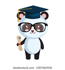 cute little bear panda character