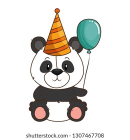 cute little bear panda character