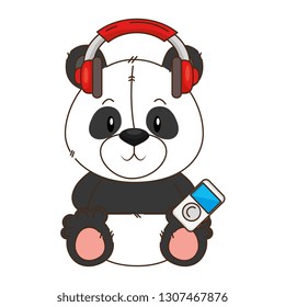 cute little bear panda character