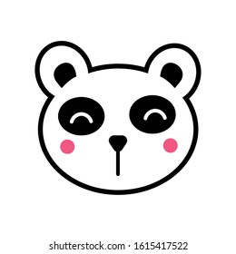 cute little bear panda character