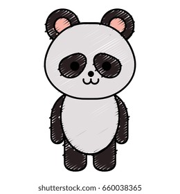 cute little bear panda character