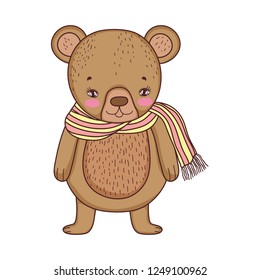 cute little bear with scarf