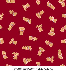 Cute little bear seamless pattern,