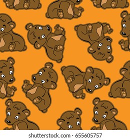 cute little bear seamless pattern
