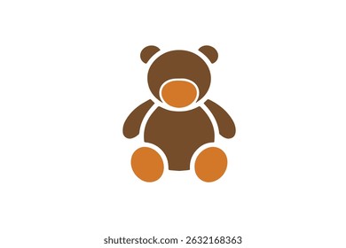 a cute little bear vector illustration for postcards on a white background