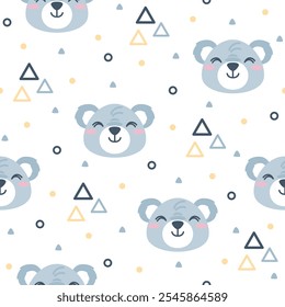 Cute Little Bear Vector Pattern Fashion Designs.