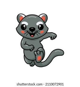 Cute little bearcat cartoon running svg