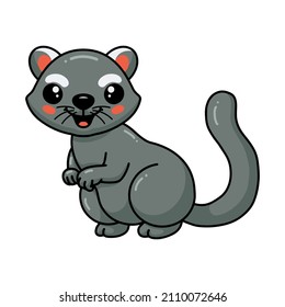 Cute little bearcat cartoon standing svg