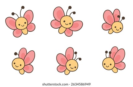 
Cute little bee pattern, set type, Vector file