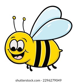 Cute Little Bee, Smile Bee, Doodle Bee