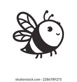 cute little bee smiling For decorating desserts with honey