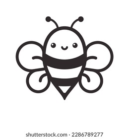 cute little bee smiling For decorating desserts with honey