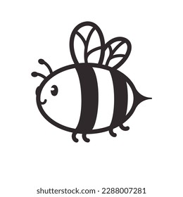 cute little bee smiling For decorating desserts with honey