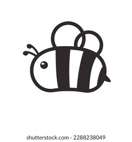 cute little bee smiling For decorating desserts with honey
