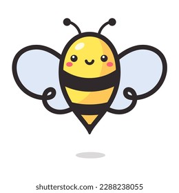 cute little bee smiling For decorating desserts with honey