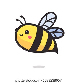 cute little bee smiling For decorating desserts with honey
