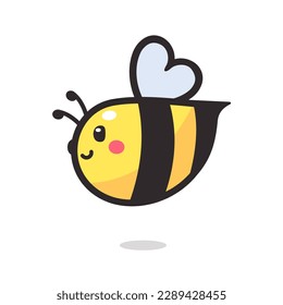 cute little bee smiling For decorating desserts with honey
