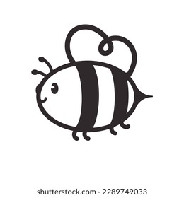 cute little bee smiling For decorating desserts with honey