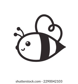 cute little bee smiling For decorating desserts with honey
