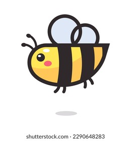 cute little bee smiling For decorating desserts with honey