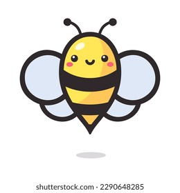 cute little bee smiling For decorating desserts with honey