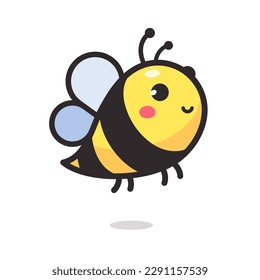 cute little bee smiling For decorating desserts with honey