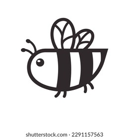 cute little bee smiling For decorating desserts with honey