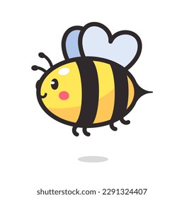 cute little bee smiling For decorating desserts with honey