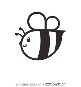 cute little bee smiling For decorating desserts with honey