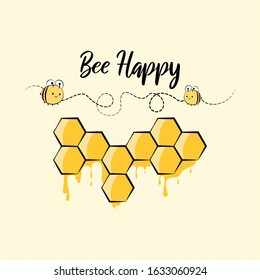 Cute little bee. vector, illustration