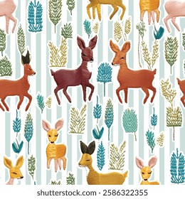 Cute little beers seamless pattern