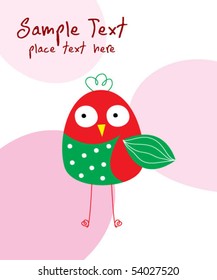 cute little bird card