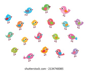 cute little bird cartoon vector illustration