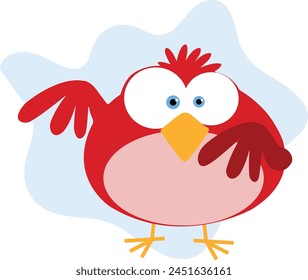 lindo personaje de pajarito editable Ilustración vectorial