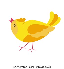 Cute little bird. Exotic bird. Vector illustration.