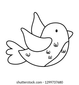 cute and little bird flying