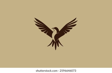 Cute Little Bird flying Logo design