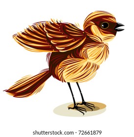 Cute little bird illustration.